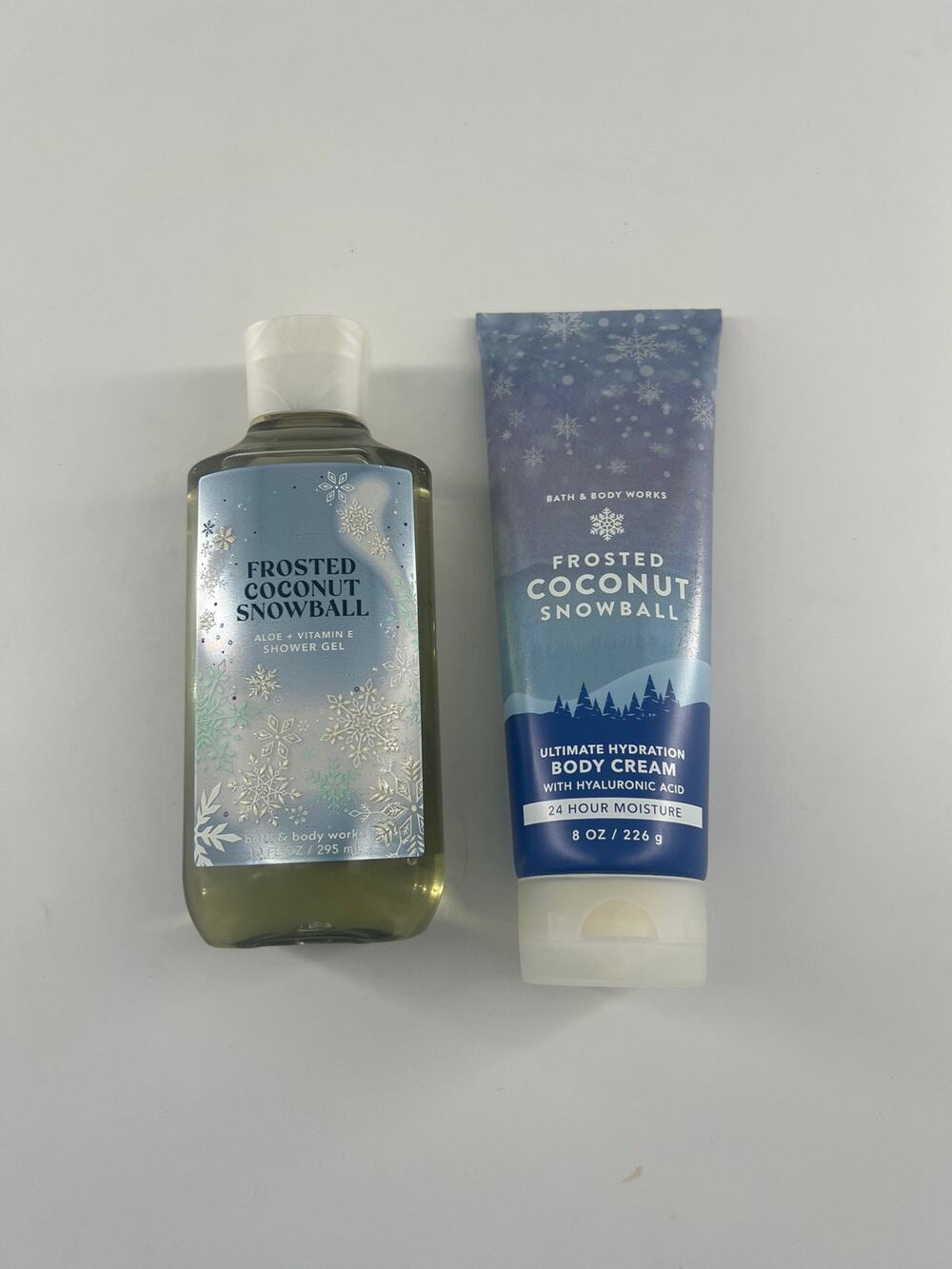Bath & Body Works Set Lotion Body Wash Frosted Coconut Snowball Body Cream New